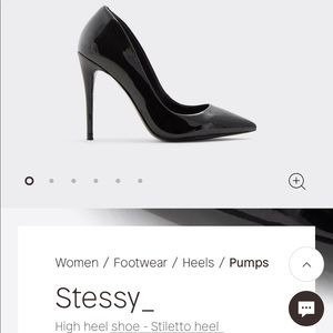 Aldo - Black Patent Heel Pump , Worn once